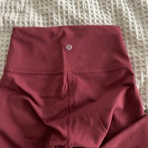 Lululemon Athletica Burgundy Leggings